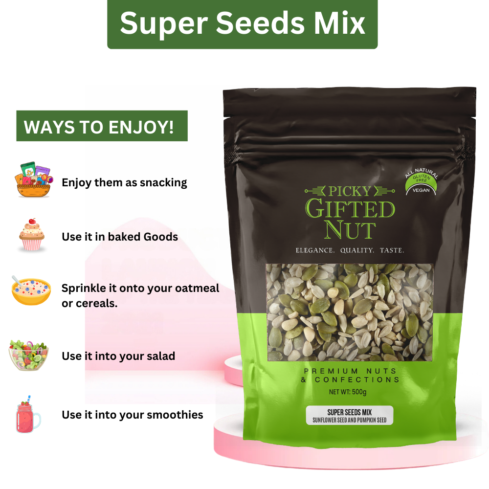 Mixed Seeds — Pumpkin Seeds & Sunflower Seeds | 250g - 600g