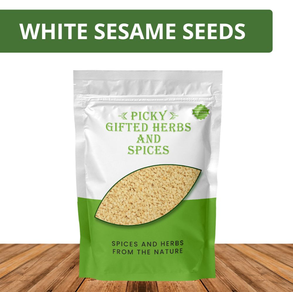 White Sesame Seeds | Premium Whole Sesame | Nutty Aroma & Natural Crunch | Perfect for Baking, Cooking & Toppings