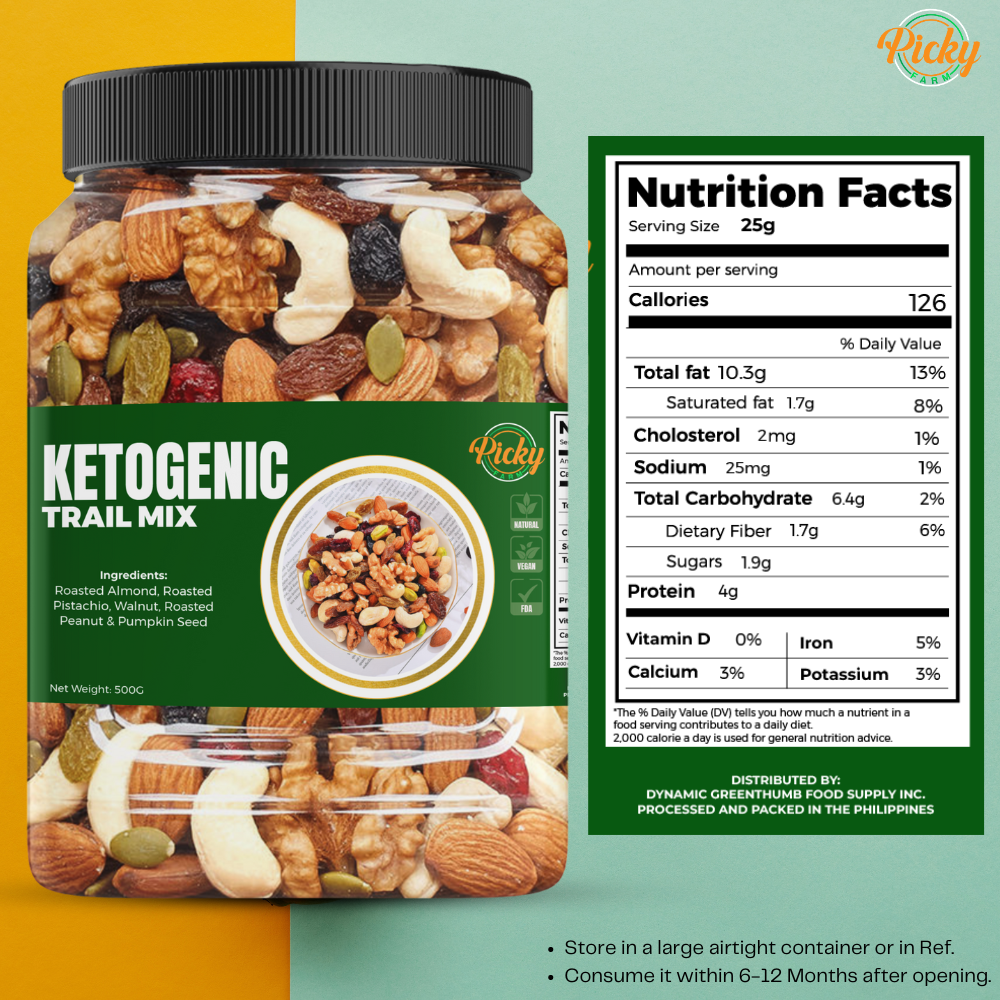 Ketogenic Trail Mix Nuts 250g - 500g, Keto Friendly Trail Mix | Nuts only