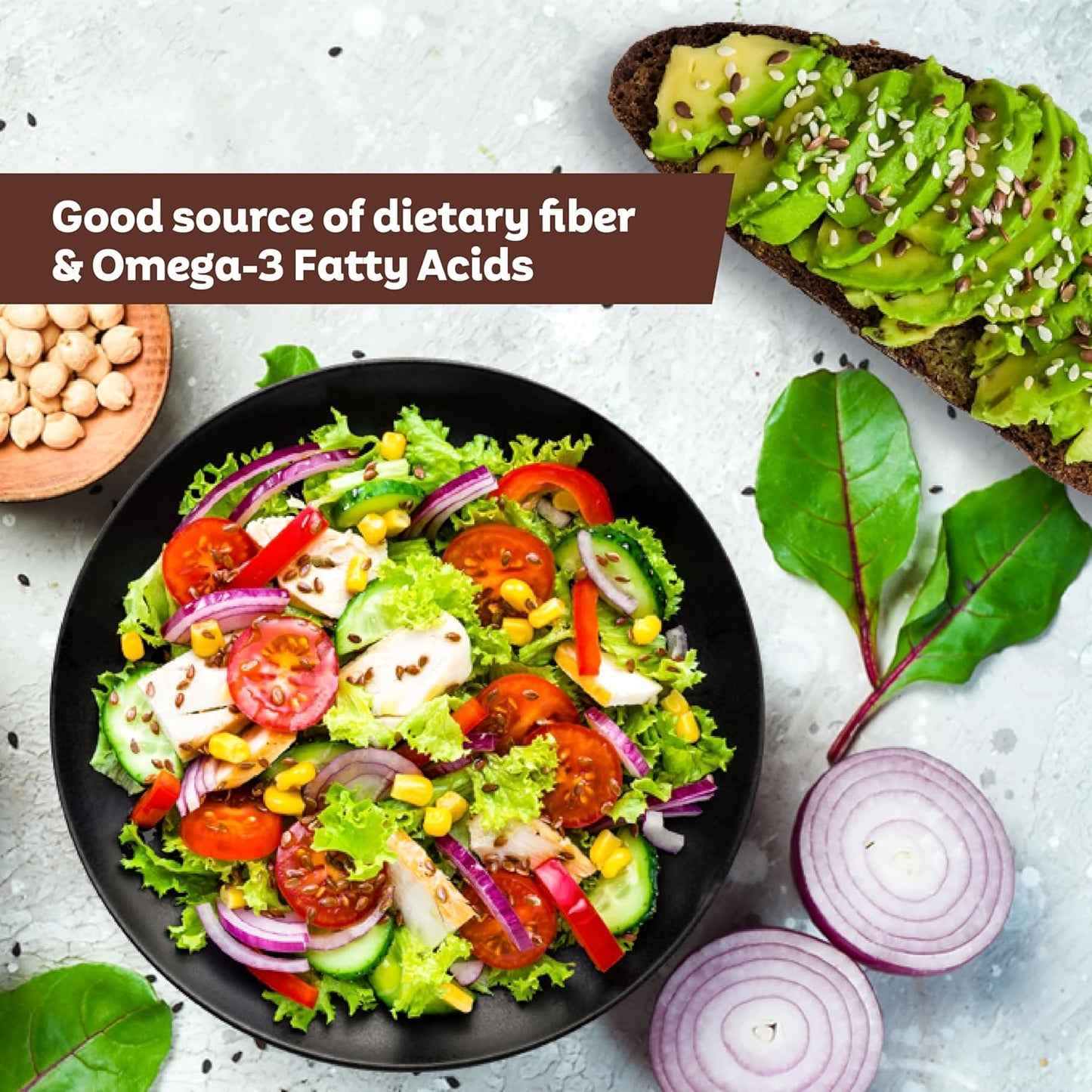 Brown Flax Seeds, 250g to 1kg | Premium Quality, High in Fiber, Omega-3, and Protein for Baking, Smoothies & Salads