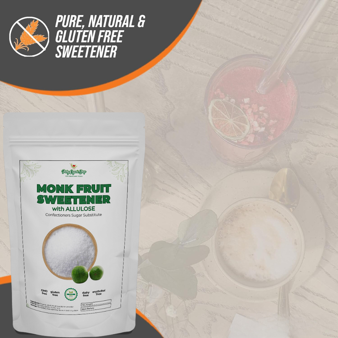 Monk Fruit Sweetener with Allulose, White Sugar Substitute