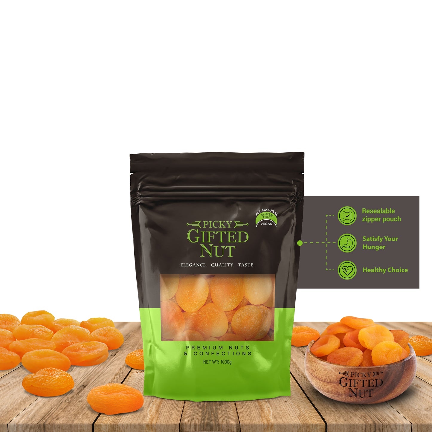 "Dried Apricots | Turkish Apricots, Natural & Unsweetened | Premium Quality Snack | 500g - 1kg