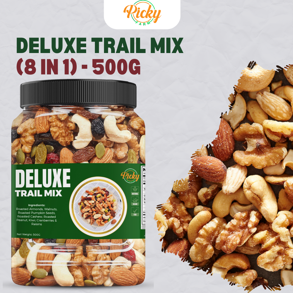 Picky Farm deluxe trail mix of nuts and dried fruits