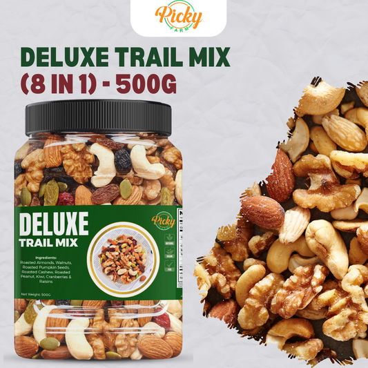 Picky Farm deluxe trail mix of nuts and dried fruits