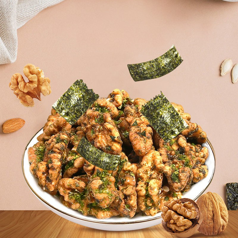 Roasted Walnut – Seaweed Flavor | Crispy, Savory & Umami Snack | 200g / 500g