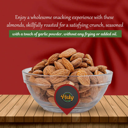 Roasted Almond, Garlic Flavored Almonds |Almond |250g - 600g | Premium Quality