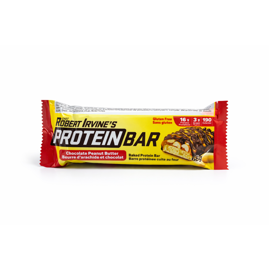 Chef Robert Irvine’s Protein Bar 68g – Chocolate Peanut Butter Flavor | High Protein Snack