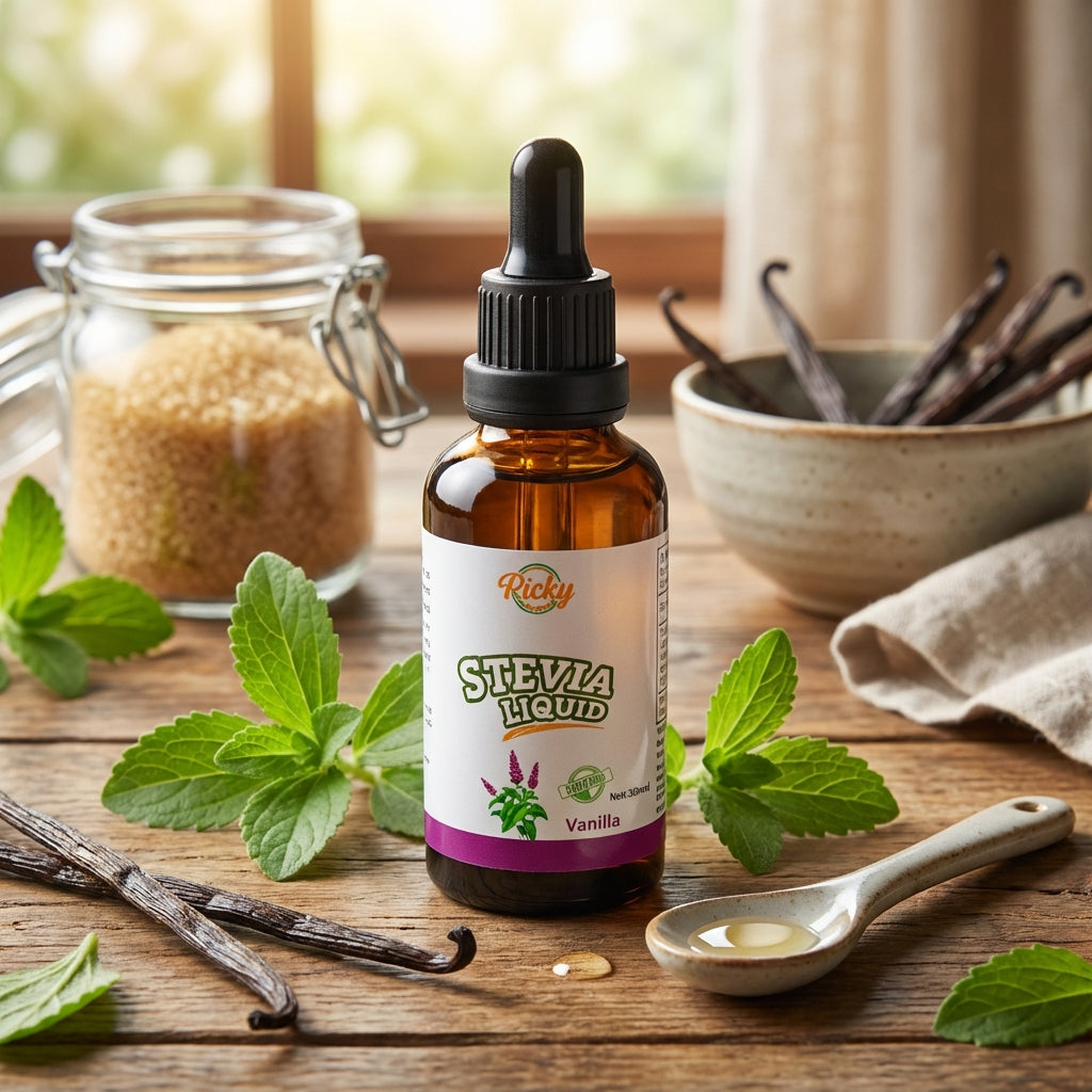 Stevia Sweetener, Vanilla Flavored Stevia Drops, 30ml | Natural Liquid Sweetener with Zero Calories