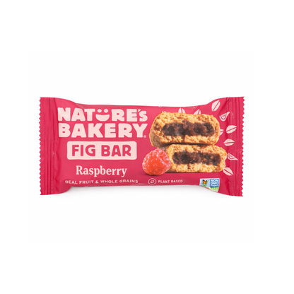 Nature’s Bakery Fig Bar Raspberry 57g – Real Fruit & Whole Grains | Energy Bar | Plant-Based Snack