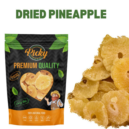 Dried Pineapple | Premium Sweet & Tangy Pineapple Rings/Bites | Healthy Tropical Snack