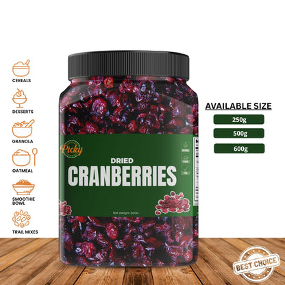 Dried Cranberries | Premium Sweet–Tart Snack