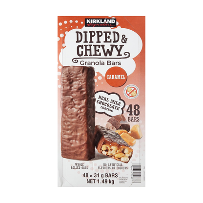 Kirkland Signature Dipped & Chewy Granola Bar 31g – Caramel Flavor | Energy / Protein Bar