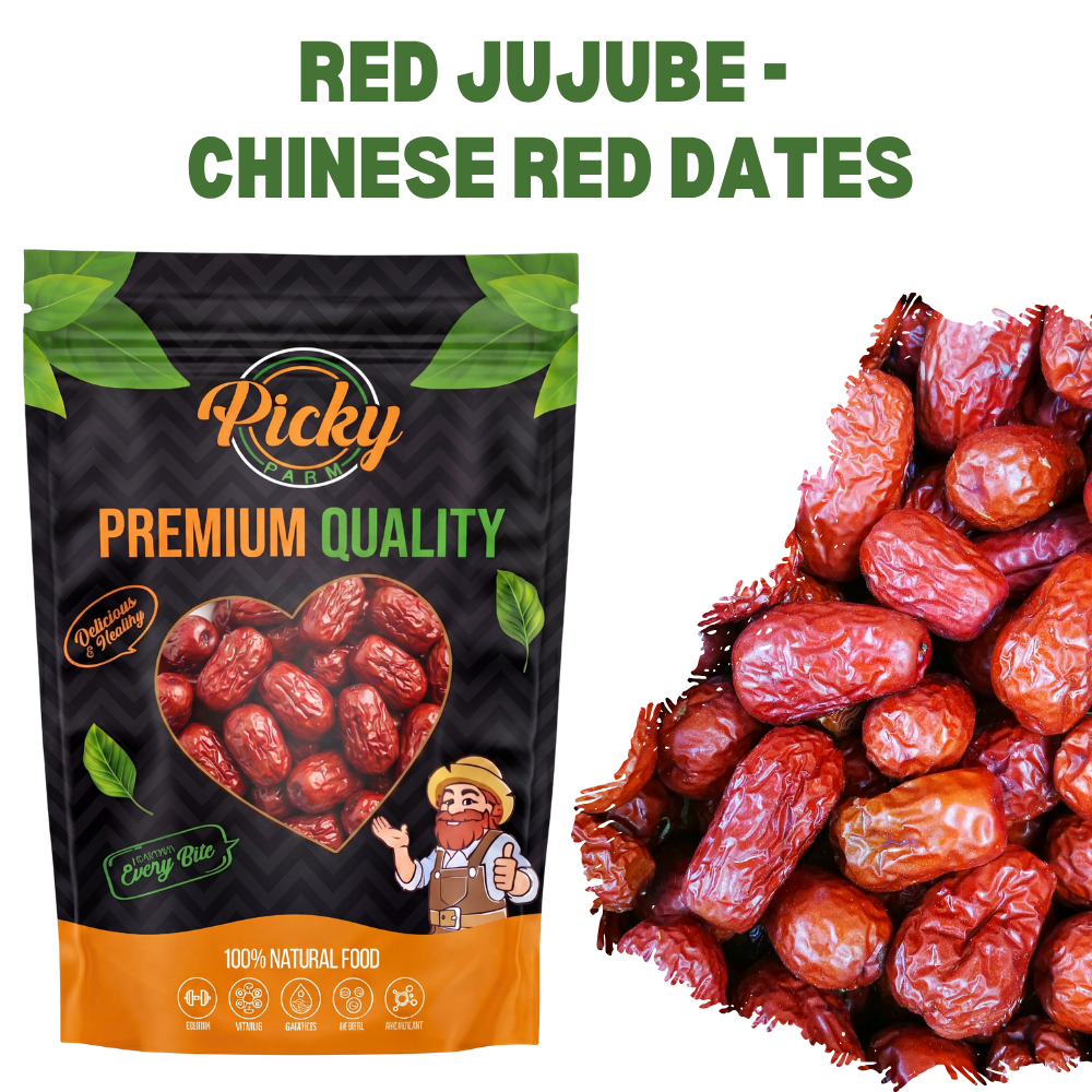 Red Jujube 500g – Premium Chinese Red Dates | Naturally Sweet Dried Fruit for Tea, Soup & Snacks