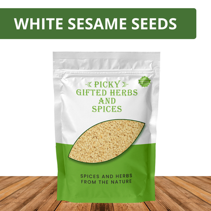 White Sesame Seeds | Premium Whole Sesame | Nutty Aroma & Natural Crunch | Perfect for Baking, Cooking & Toppings
