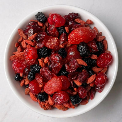 Berrylicious Trail Mix (Strawberries, Cherry, Blueberries, Cranberries, Goji Berries) | 250g / 500g