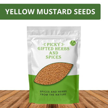Yellow Mustard Seed 50g | Premium Whole Mustard Seeds | Mild, Tangy Flavor | Perfect for Pickling, Sauces & Seasoning