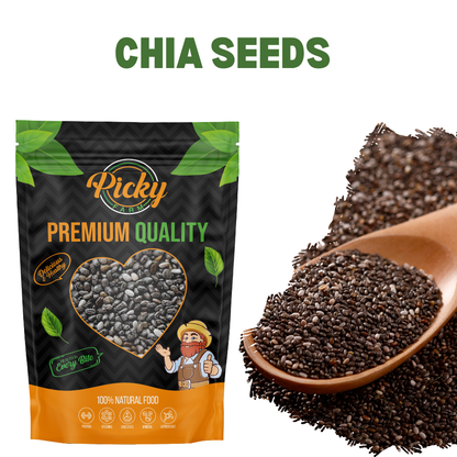Chia Seeds | Premium Chia | High Fiber, Omega-3 & Protein | Perfect for Smoothies, Pudding & Baking | 100g / 250g / 500g