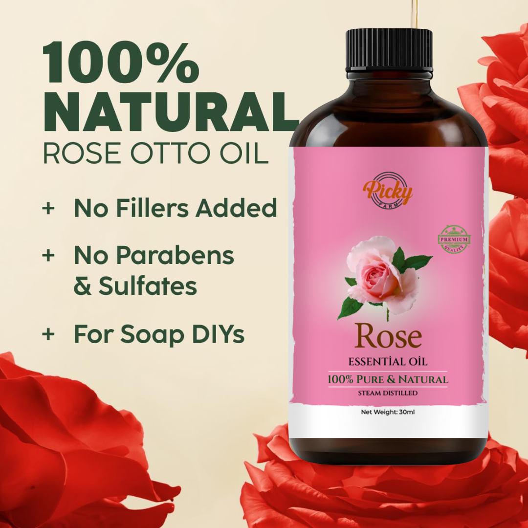 Rose Essential Oil 30ML | 100% Pure Natural Rose Essential Oil