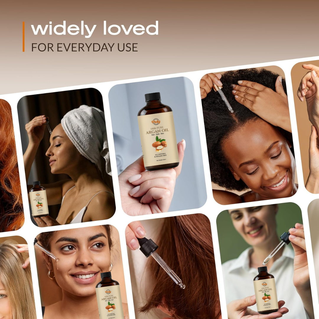 Argan Oil | 100% Pure & Cold Pressed Virgin  Premium Grade Carrier & Essential Oil