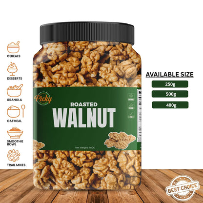 Roasted Walnut | Premium Walnut Kernels | Protein & Fiber | Healthy Snack & Baking Ingredient