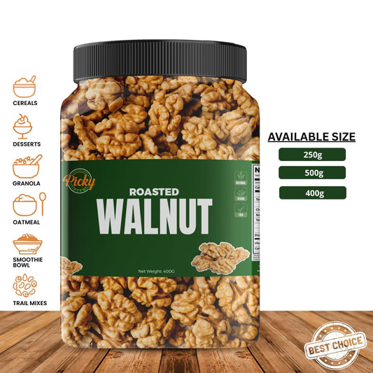 Roasted Walnut | Premium Walnut Kernels | Protein & Fiber | Healthy Snack & Baking Ingredient