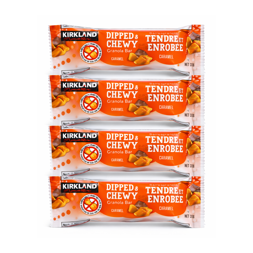 Kirkland Signature Dipped & Chewy Granola Bar 31g – Caramel Flavor | Energy / Protein Bar