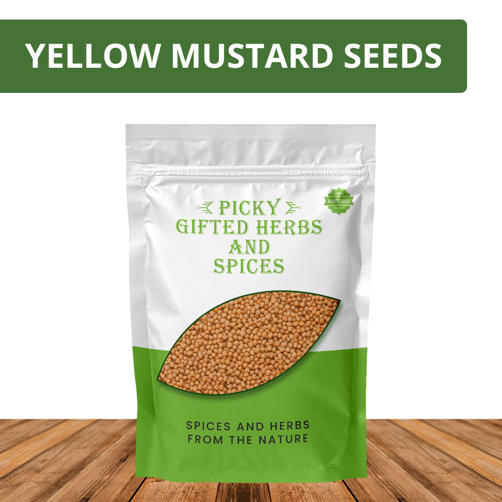Yellow Mustard Seed 50g | Premium Whole Mustard Seeds | Mild, Tangy Flavor | Perfect for Pickling, Sauces & Seasoning