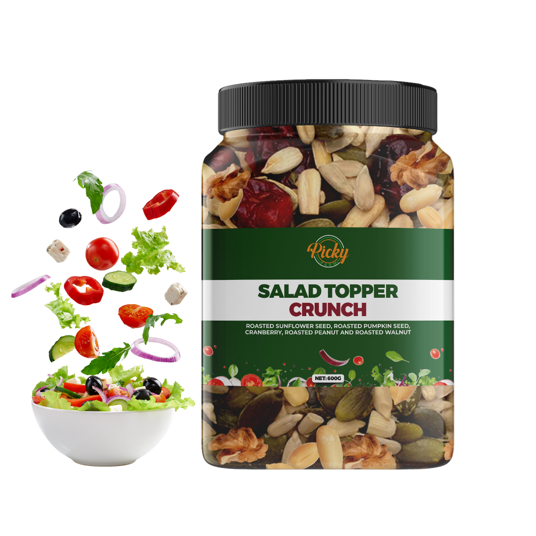 Salad Topper Crunch - Salad Toppings, Salad Mix, Salad Toppers Seeds and Cranberries, Crunchy, Mixed Seeds for Salad, Oatmeal or Yogurt, Natural, Gluten Free 500g