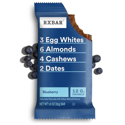 RXBAR Protein Bar 52g – Blueberry Flavor | Clean Ingredient Protein Snack | High Protein Energy Bar