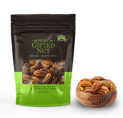 Raw Pecan Halves | Premium Quality, Unsalted | for Snacking, Baking & Cooking | 150g - 500g