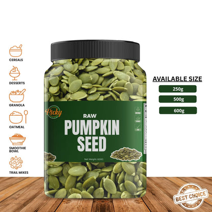 Raw Pumpkin Seeds | Premium Crunchy Pepitas | Healthy Snack