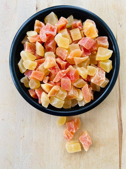 Dried Diced Papaya | Sweet & Chewy Tropical Papaya Cubes | Perfect for Oatmeal, Baking & Snacks | 150g / 200g / 500g