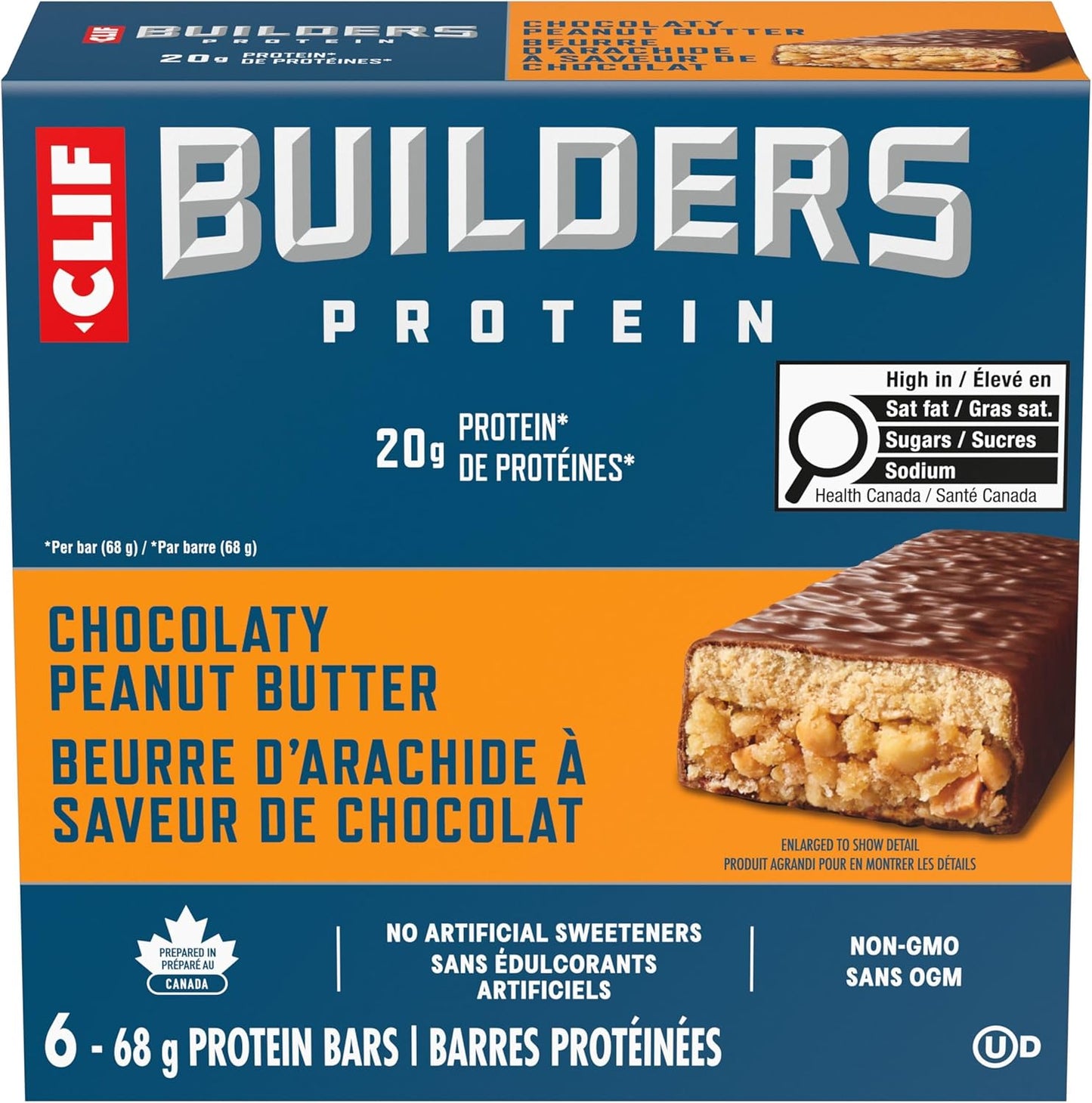 CLIF Builders Protein Bar 68g – Chocolate Peanut Butter Flavor | High Protein Bar | 1pcs - 2pcs