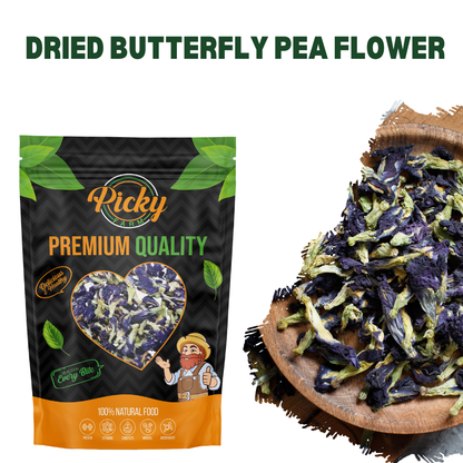 Pure Dried Butterfly Pea Flower Tea | Great for Drinks, Latte, Baking & Coloring