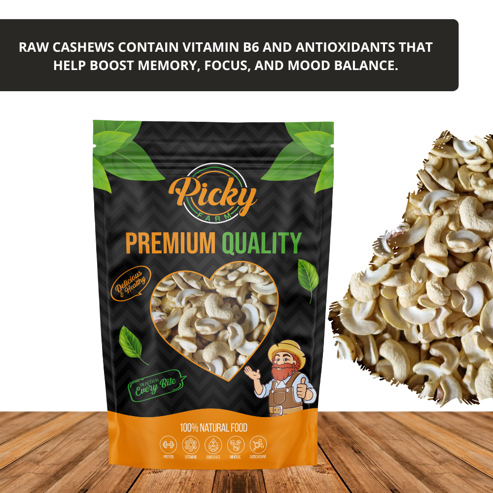 Raw Cashew | Premium Cashew Nuts | High Protein 150g / 200g / 500g