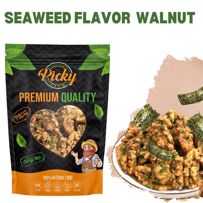 Roasted Walnut – Seaweed Flavor | Crispy, Savory & Umami Snack | 200g / 500g