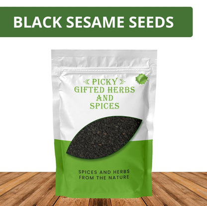 Black Sesame Seeds 50g | Premium Whole Black Sesame | Perfect for Baking, Cooking & Toppings