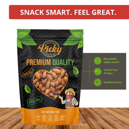 Raw Almond | Premium Whole Almonds | 150g / 200g / 500g