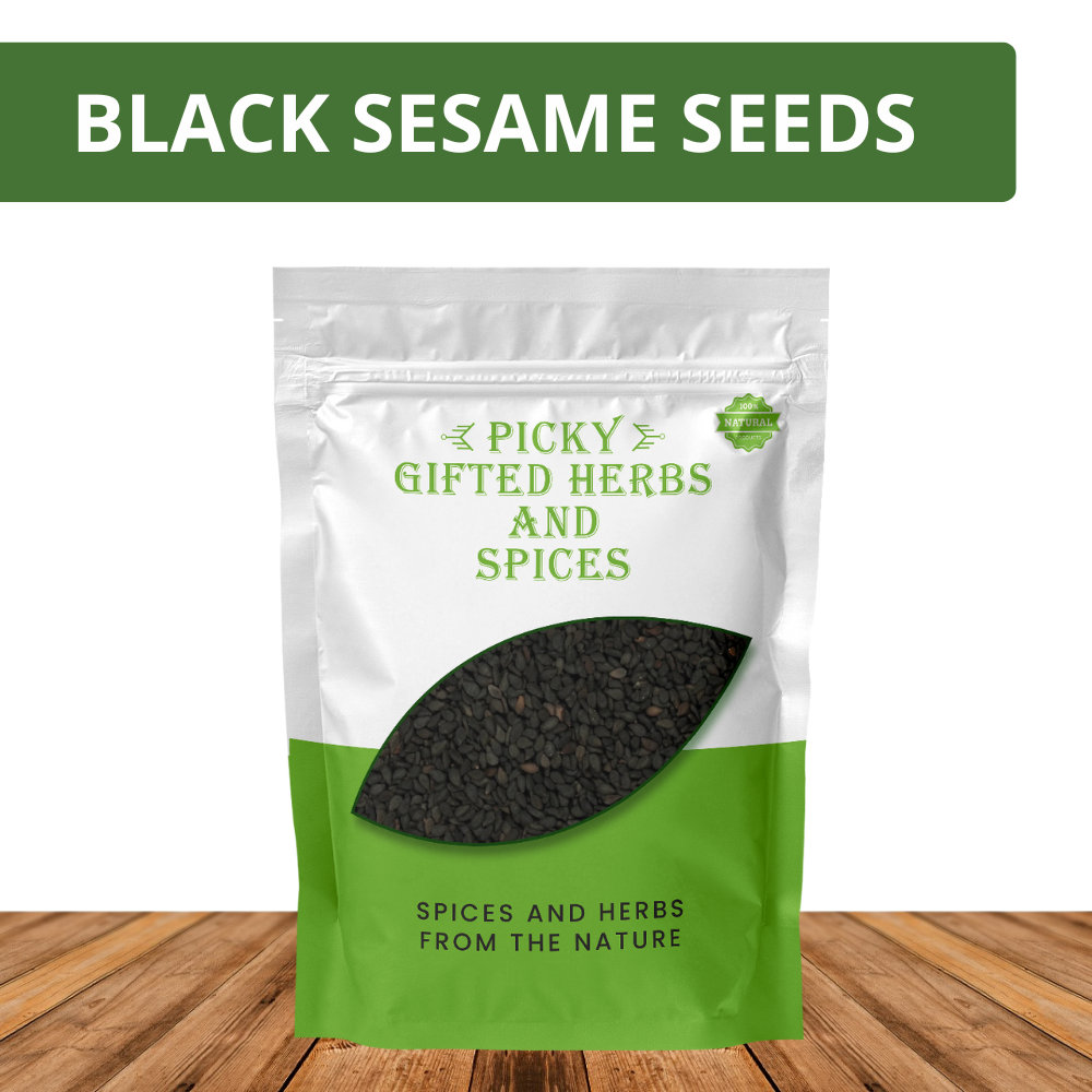 Black Sesame Seeds 50g | Premium Whole Black Sesame | Perfect for Baking, Cooking & Toppings