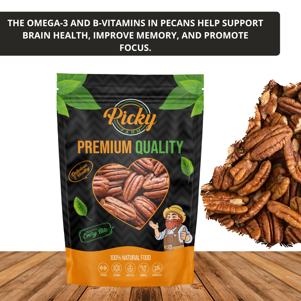 Raw Pecan | Premium Pecan Nuts | Rich, Buttery Flavor | 150g / 200g / 500g