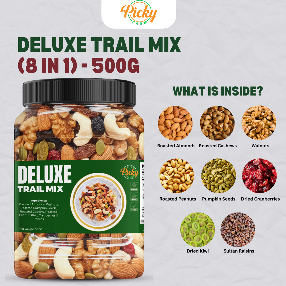 Deluxe Trail Mix Nuts - Dried Fruits and Nuts