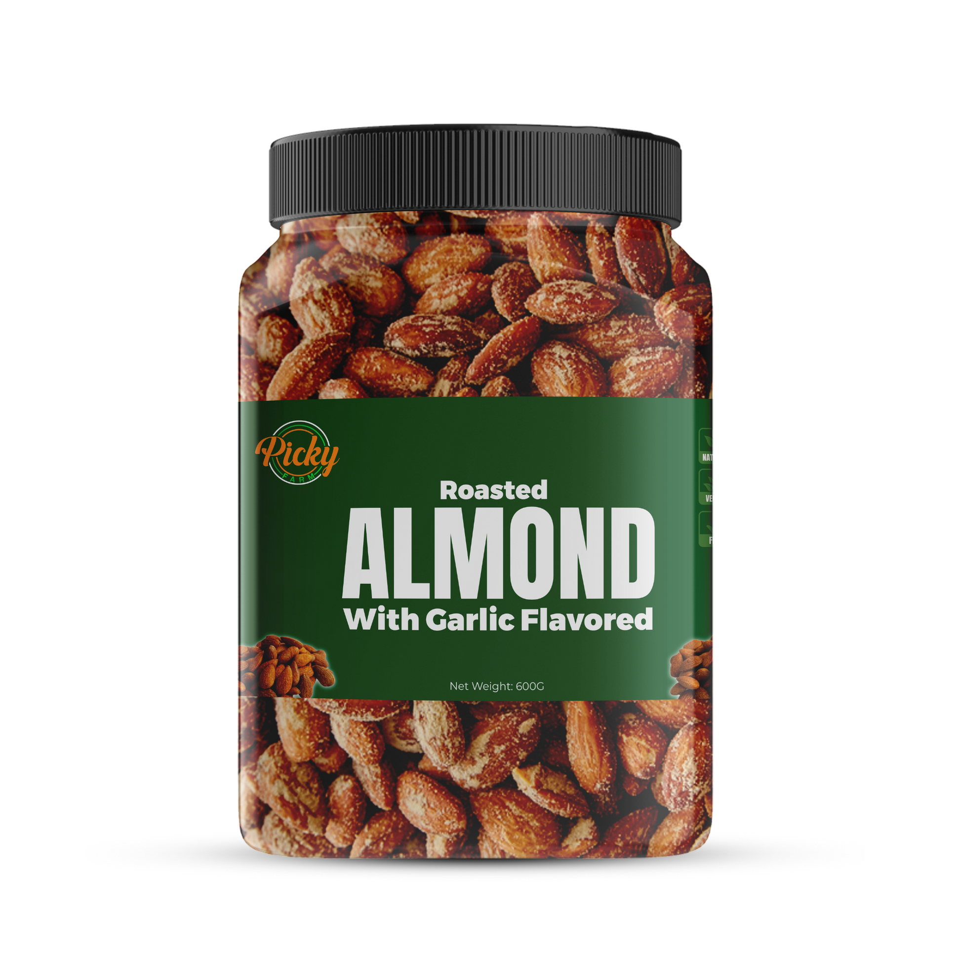 Roasted Almond, Garlic Flavored Almonds |Almond |250g - 600g | Premium Quality