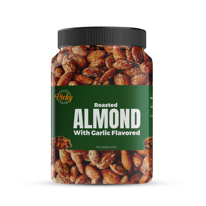 Roasted Almond, Garlic Flavored Almonds |Almond |250g - 600g | Premium Quality