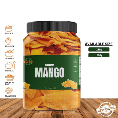 Dried Mango | Premium Sweet & Chewy Mango Slices | Healthy Snack
