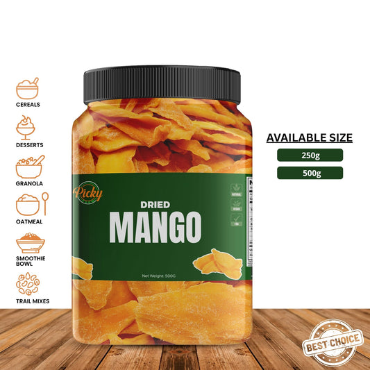 Dried Mango | Premium Sweet & Chewy Mango Slices | Healthy Snack