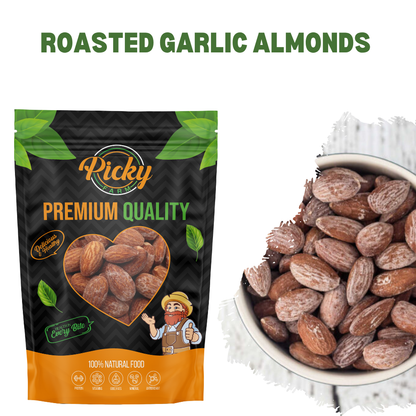 Garlic Flavored Almond | Roasted Almonds with Garlic Seasoning | 150g / 200g / 500g