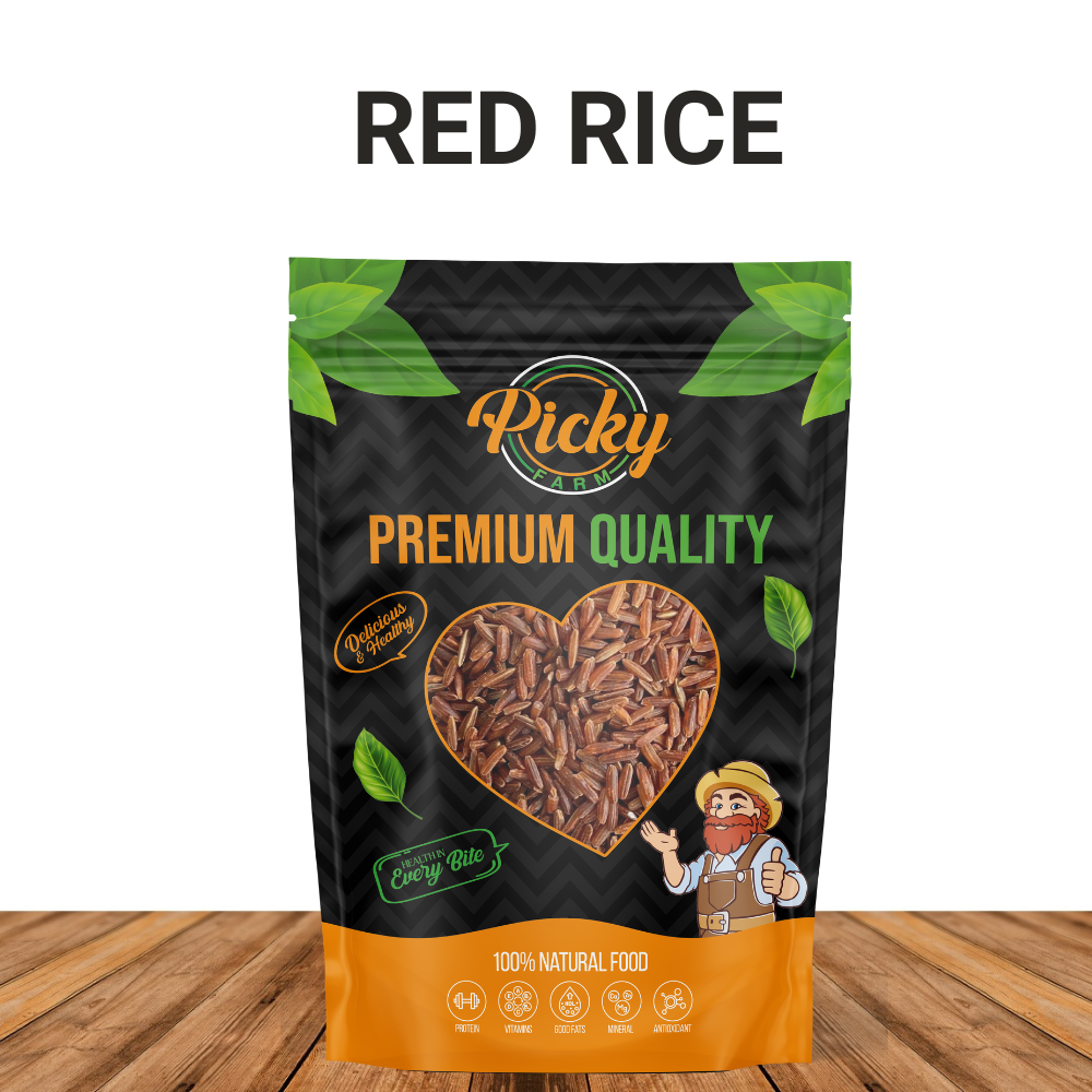Premium Red Rice – Naturally Nutritious Whole Grain, Rich in Fiber & Antioxidants, 250g / 500g / 1kg Healthy Rice