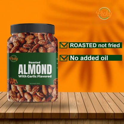 Roasted Almond, Garlic Flavored Almonds |Almond |250g - 600g | Premium Quality