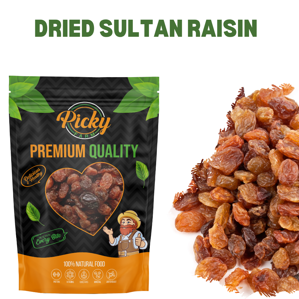 Dried Sultan Raisins | Premium Soft & Sweet Golden Raisins