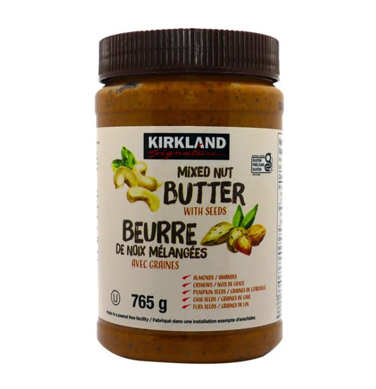 Kirkland Signature Mixed Nut Butter with Seeds 765g – Premium Nut & Seed Spread